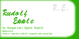 rudolf epple business card